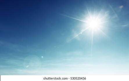 blue sky and sun - Shutterstock ID 530520436