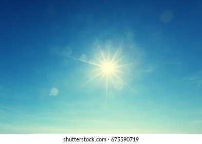 blue sky and sun - Shutterstock ID 675590719