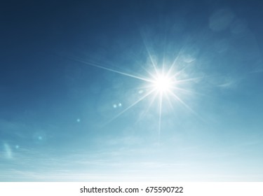 blue sky and sun - Shutterstock ID 675590722