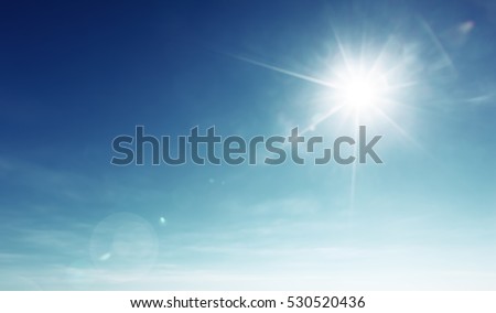 blue sky and sun