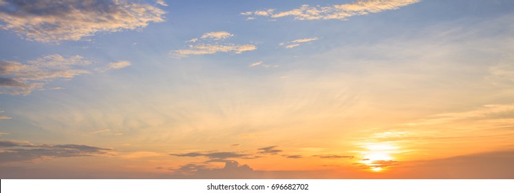 Blue sky sunset