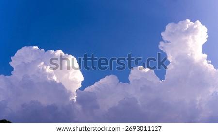 blue sky with thick clouds