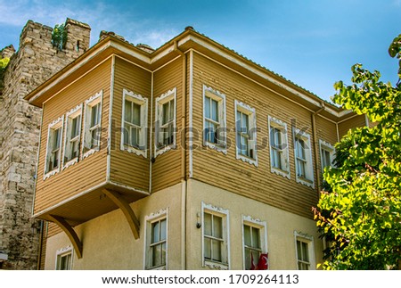 blue sky trees and beatiful building oldish architecture