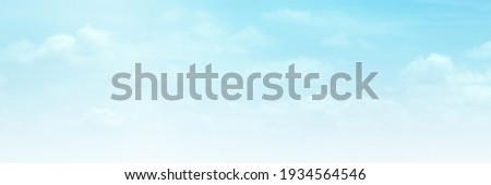 Blue sky with white cloud. Blue background. The summer sky is colorful clearing day and beautiful nature in the morning. for backdrop decorative and wallpaper design. The perfect sky background.