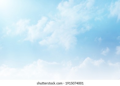 Blue Sky with white cloud and clear abstract. Beautiful air sunlight with clound scape colorful. Blackdrop for wallpaper backdrop background.
