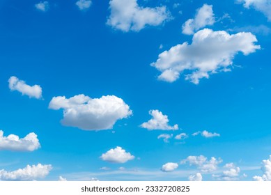 blue sky and White cloud nature background. Beautiful cloud in blue sky. - Shutterstock ID 2332720825