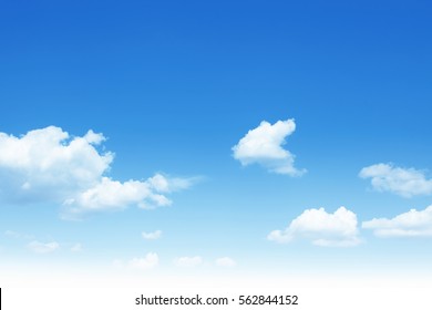 Blue sky with white clouds.