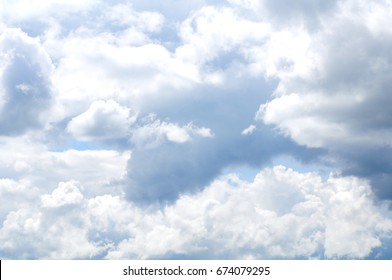 Blue Sky With White Clouds Background