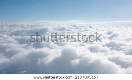 Blue sky and white clouds background - Sky texture for illustration, 3D rendering, digital art.