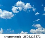 Blue sky and white clouds. Daytime sky. Sky background