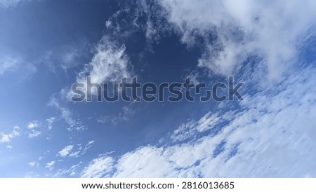 Blue sky with white clouds, like the dream.