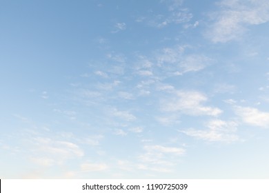 Blue Sky With White Clouds, Nature Background