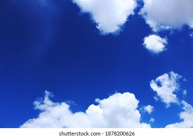 The Blue Sky With White Clouds, No Background.