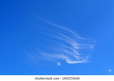 Blue sky and white