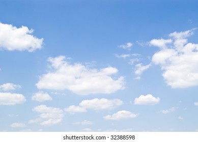 Blue Sky With White Clouds In Perspective