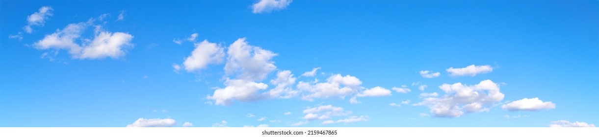 Blue sky and white clouds wide panorama