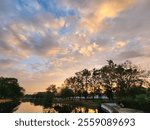 Blue Sky White  Orange Cloud Cool Wind Morning Evening 