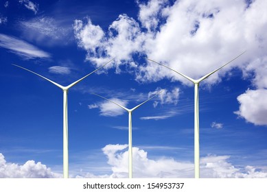 Blue sky windmill