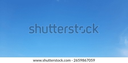 Blue sky without clouds in summer.