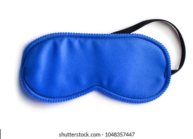 Blue sleeping eye mask, isolated on white background - Shutterstock ID 1048357447