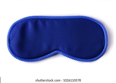 Blue Sleeping Mask, Isolated On White Background