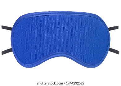 Blue Sleeping Mask Isolated On White Background