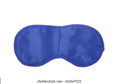 Blue Sleeping Mask Isolated On White Background