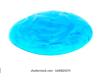 Blue slime for kids, transparent funny toy. Isolated on white background - Shutterstock ID 1640824375