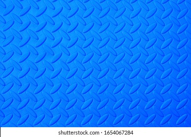 Blue Slip Rubber Pattern, Plastic Floor Texture Background.