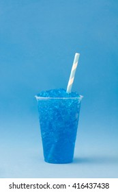 Blue Slushie And Blue Background
