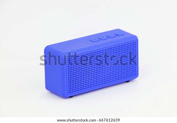 small blue speaker