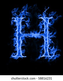 Blue Smoke Letter H Stock Photo Edit Now