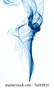 Blue Smoke On White