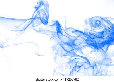 Blue Smoke On White Background Smoke Stock Photo 419265982 | Shutterstock