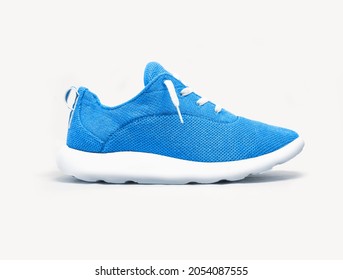 Blue Sneaker Isolated On White Background