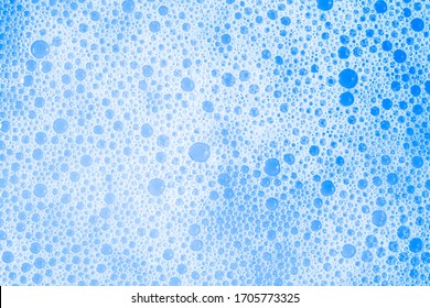 Blue Soap Bubble Foam Background