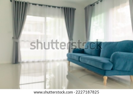 Blue sofa in living room interior home background