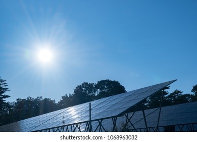 Blue solar panels - Shutterstock ID 1068963032