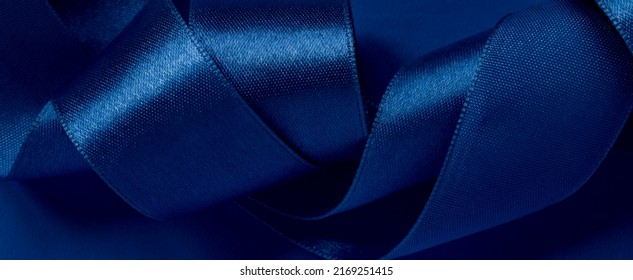 Blue Spiral Ribbon, Background Or Texture