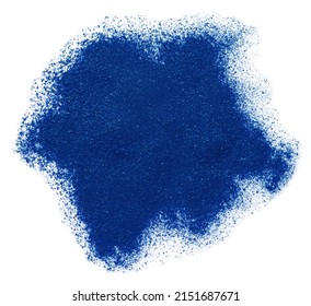 Blue Spirulina Powder On White Background