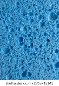Blue Sponge Texture Close Up Abstract Cleaning Background Pattern