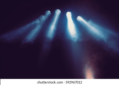 Blue Stage Lights.