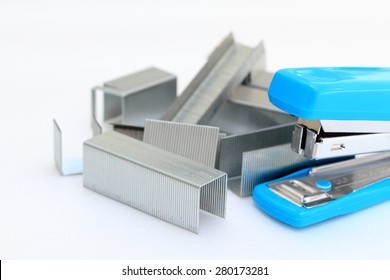 Blue Stapler Staples Isolated On White Stock Photo 280173281 | Shutterstock