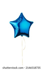 Blue Star Balloon, Isolated On White