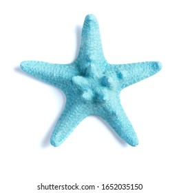 Blue starfish isolated on a white background top view. - Powered by Shutterstock