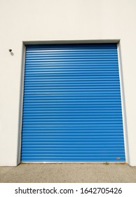 Blue Steel Mini Storage Roll Up Door And Security Camera