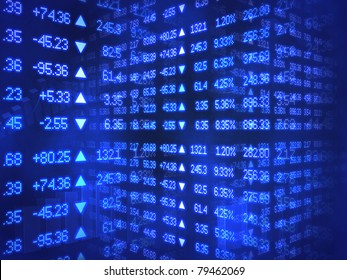 Blue Stock Ticker Zig Zag