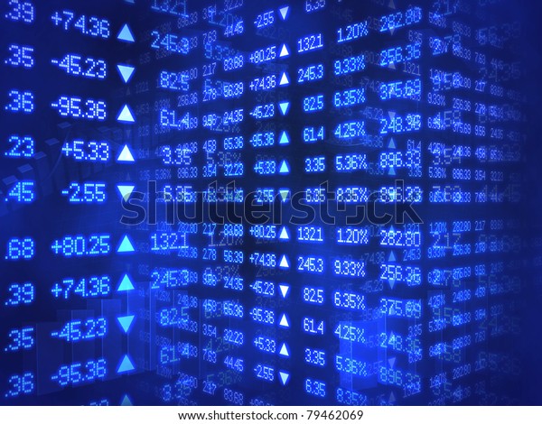 Blue Stock Ticker Zig Zag Stock Photo 79462069 | Shutterstock