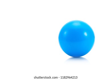 Blue Stress Ball On White Background