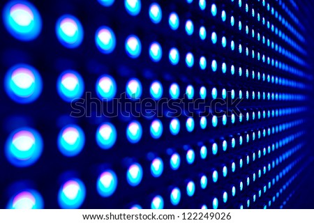 Blue stretch of LED lights